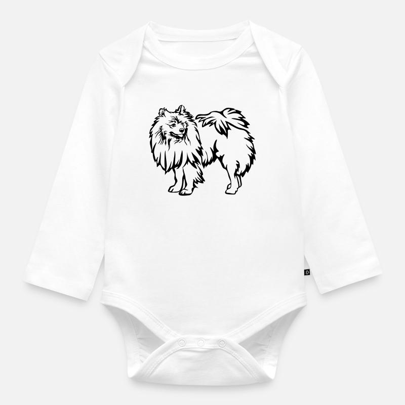 Spitz - Baby Bio-Langarm-Body - Weiß