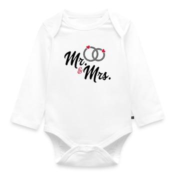 Ehepaar - Baby Bio-Langarm-Body - Weiß - Vorne