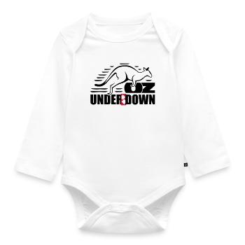 Down under - Organic Longsleeve Baby Bodysuit - white - Front