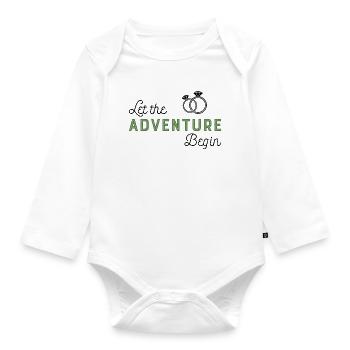 wedding - Organic Longsleeve Baby Bodysuit - white - Front