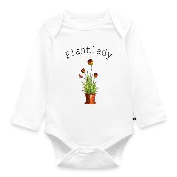 Blumen Lady - Baby Bio-Langarm-Body - Weiß - Vorne