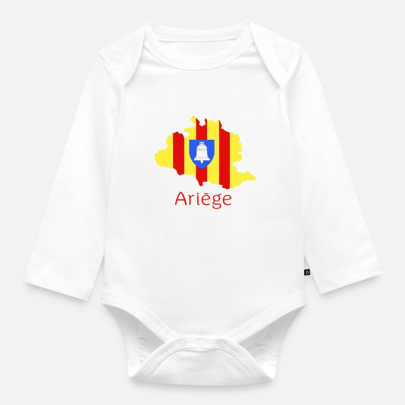 ariège - Body Bébé bio manches longues - blanc