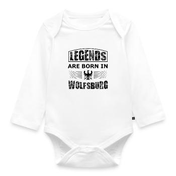 Wolfsburg Legenden - Baby Bio-Langarm-Body - Weiß - Vorne