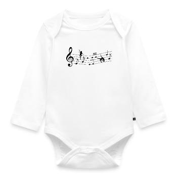 Dance - Organic Longsleeve Baby Bodysuit - white - Front