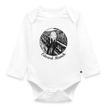 der Schrei tshirt - Baby Bio-Langarm-Body - Weiß - Vorne