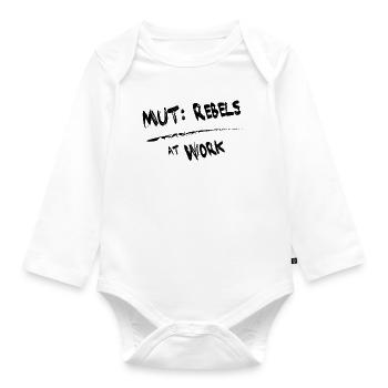 MUT Rebels schwarz - Baby Bio-Langarm-Body - Weiß - Vorne