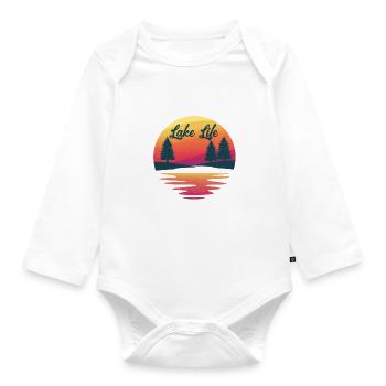 Leben Am See - Baby Bio-Langarm-Body - Weiß - Vorne