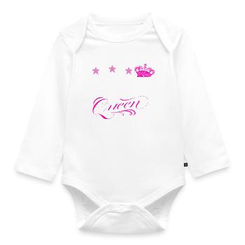 Ruhrpott Queen Ruhrgebiet Frauen Mädchen - Baby Bio-Langarm-Body - Weiß - Vorne