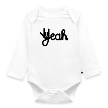 Yeah - Baby Bio-Langarm-Body - Weiß - Vorne