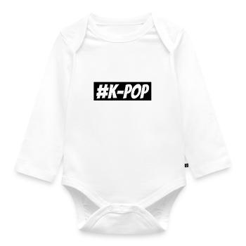 #K-POP - Body Bébé bio manches longues - blanc - Devant