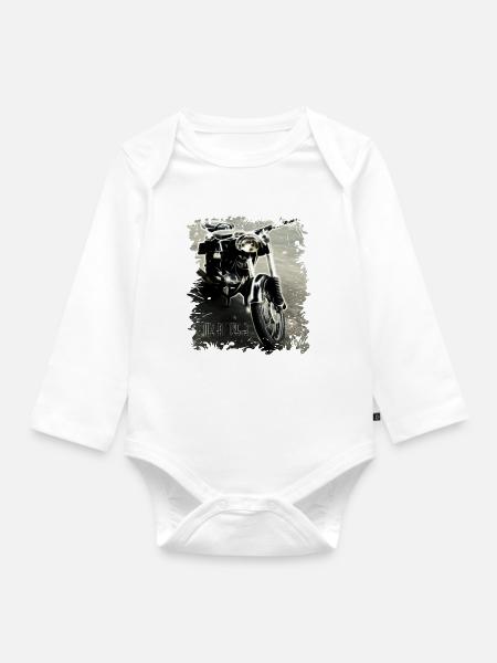 MZ RT 125 Zschopau - Baby Bio-Langarm-Body - Weiß