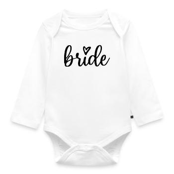 Bride - Organic Longsleeve Baby Bodysuit - white - Front