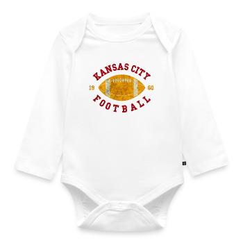 Kansas City Football Vintage - Organic Longsleeve Baby Bodysuit - white - Front