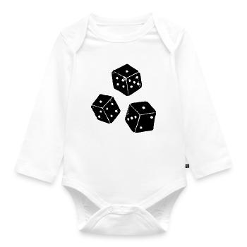 | de Chicago | Jeu de dés Chigg - Body Bébé bio manches longues - blanc - Devant