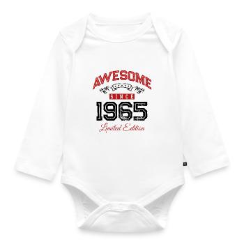 1965 awesome since - Baby Bio-Langarm-Body - Weiß - Vorne