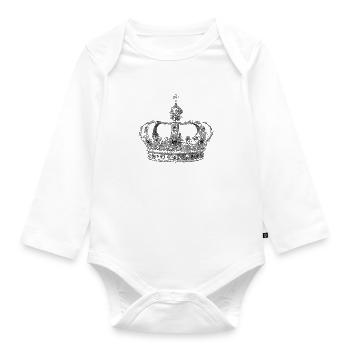 Krone - Baby Bio-Langarm-Body - Weiß - Vorne