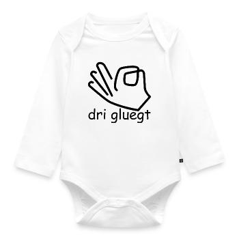 dri gluegt - Baby Bio-Langarm-Body - Weiß - Vorne