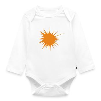 flash | explosion | Sun orange | Vectorgraphic - Baby Bio-Langarm-Body - Weiß - Vorne
