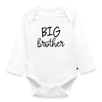 Big brother - Organic Longsleeve Baby Bodysuit - white - Front