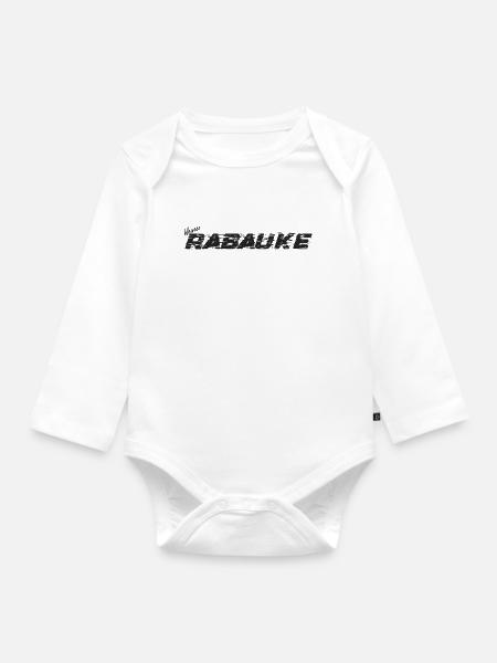 Kleiner Rabauke - Baby Bio-Langarm-Body - Weiß