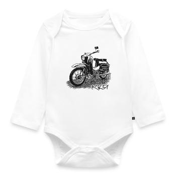 SIMSON Schwalbe KR51 - Organic Longsleeve Baby Bodysuit - white - Front
