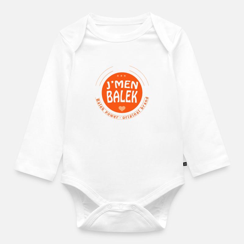 J'men balek ! - Body Bébé bio manches longues - blanc