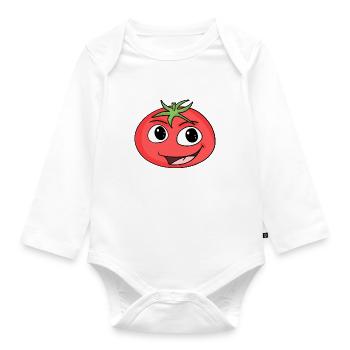 Tomato - Organic Longsleeve Baby Bodysuit - white - Front