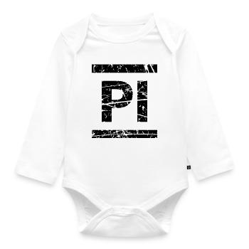 Pi - Baby Bio-Langarm-Body - Weiß - Vorne
