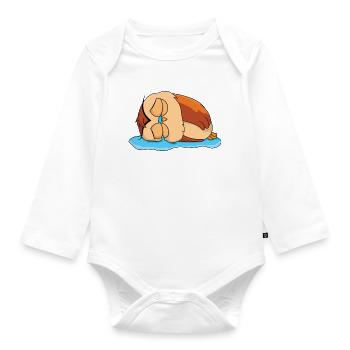 Trauriger Kauz - Baby Bio-Langarm-Body - Weiß - Vorne