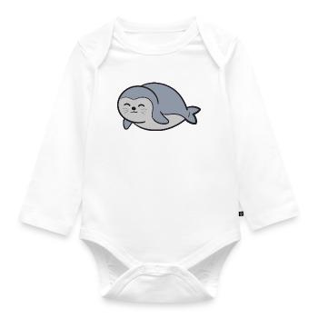 Seal Seal - Organic Longsleeve Baby Bodysuit - white - Front