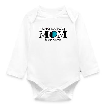 99% Superwoman (eng) - Baby Bio-Langarm-Body - Weiß - Vorne