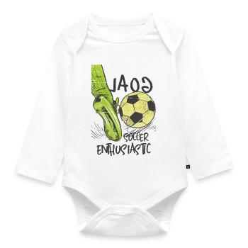 Football Inspires - Organic Longsleeve Baby Bodysuit - white - Front