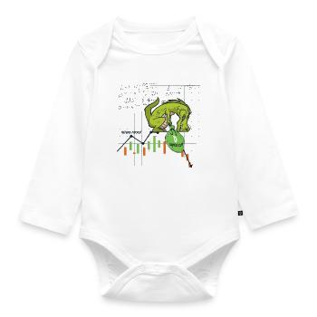 Dinocoin Future-proof ? - Organic Longsleeve Baby Bodysuit - white - Front