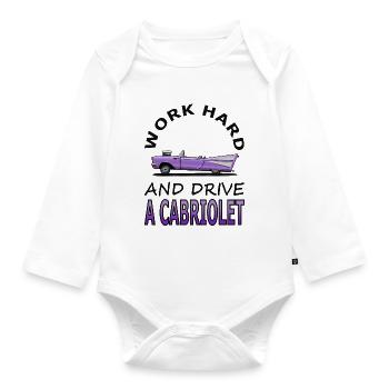 Cabriolet drive Cabriolet driver saying gift - Organic Longsleeve Baby Bodysuit - white - Front