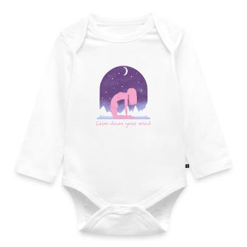 Yoga - Baby Bio-Langarm-Body - Weiß - Vorne