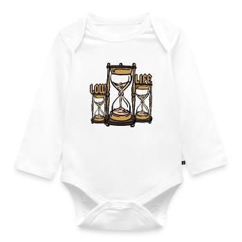 Low Life Hourglass - Organic Longsleeve Baby Bodysuit - white - Front