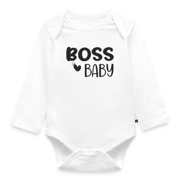 Boss Baby - Baby Bio-Langarm-Body - Weiß - Vorne