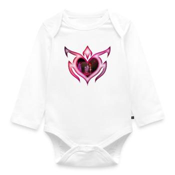 Impressive scorpion with pyramid - Organic Longsleeve Baby Bodysuit - white - Front