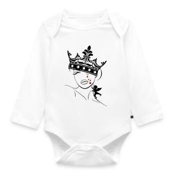 cupid tears - Organic Longsleeve Baby Bodysuit - white - Front