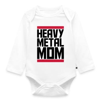 Beam Heavy Metal Mom - Organic Longsleeve Baby Bodysuit - white - Front