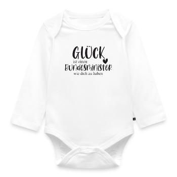 Bundesminister Politik Geschenk Danke - Baby Bio-Langarm-Body - Weiß - Vorne