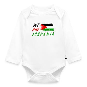 Wir sind Jordanien - Baby Bio-Langarm-Body - Weiß - Vorne