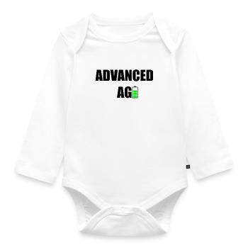 Advanced Age - Organic Longsleeve Baby Bodysuit - white - Front