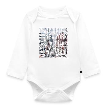 NEW YORK - Organic Longsleeve Baby Bodysuit - white - Front