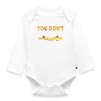 Spanische Flagge Spanische Wurzeln Geschenk - Baby Bio-Langarm-Body - Weiß - Vorne