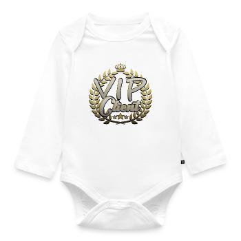 VIP Client - Baby Bio-Langarm-Body - Weiß - Vorne