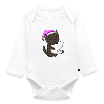 Cat cat breed Havana - Organic Longsleeve Baby Bodysuit - white - Front