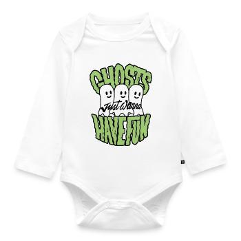 Geister wollen nur Spaß haben - Baby Bio-Langarm-Body - Weiß - Vorne