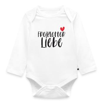 Klettern Freiklettern Liebe Berge Schweiz Geschenk - Baby Bio-Langarm-Body - Weiß - Vorne