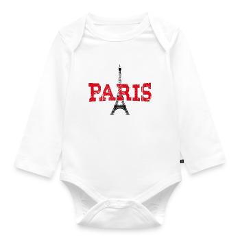 Paris, la ville de l’amour - Body Bébé bio manches longues - blanc - Devant